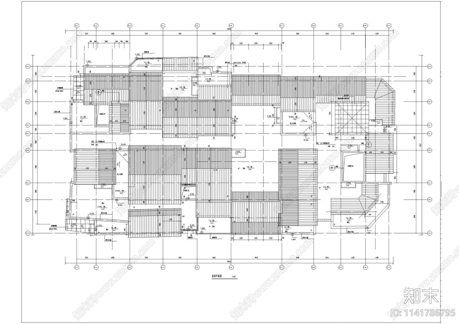 中式仿古商业街建筑cad施工图下载【ID:1141786795】