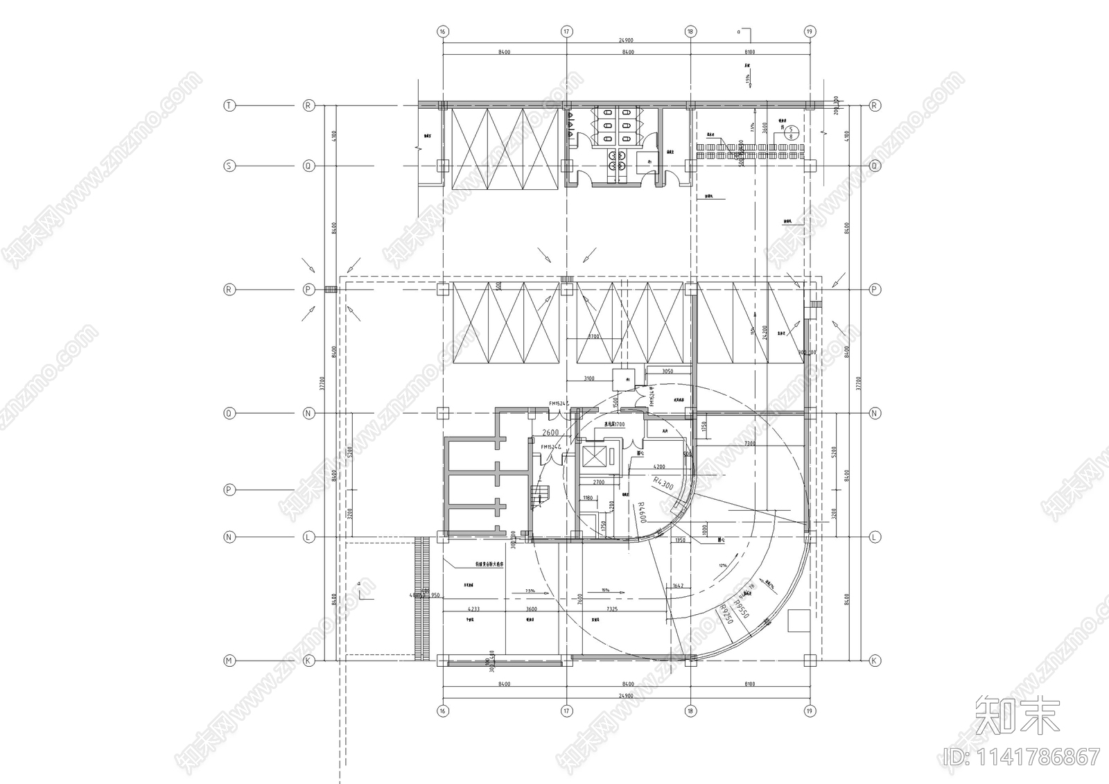 中式仿古商业街建筑cad施工图下载【ID:1141786867】