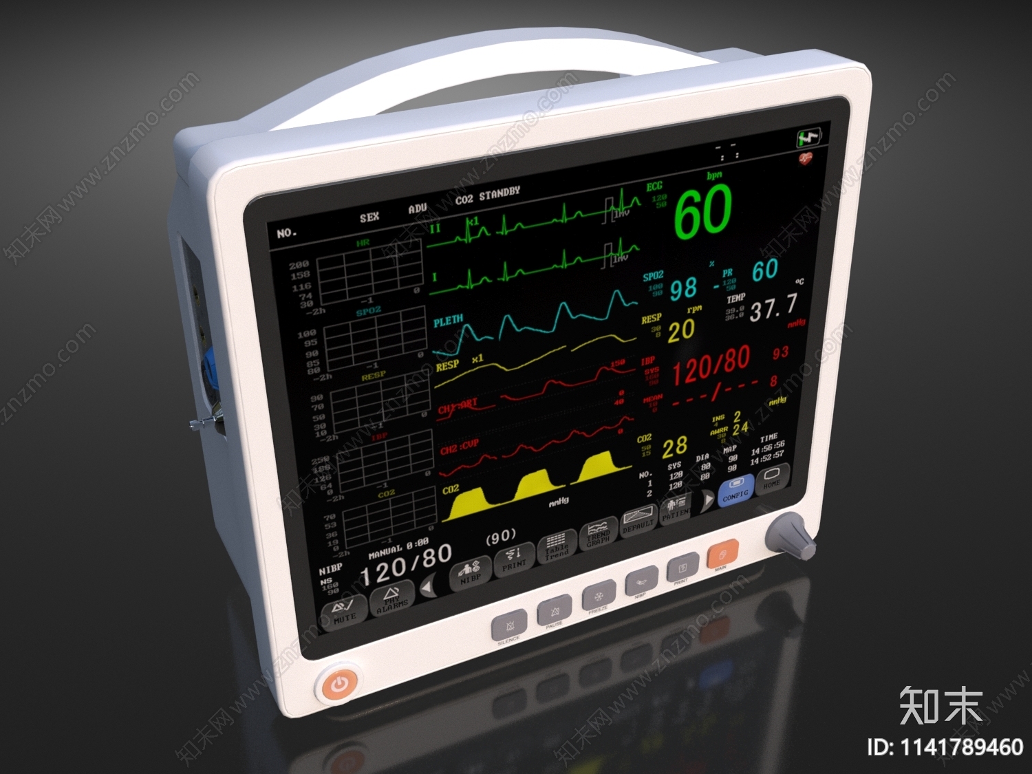 监护仪3D模型下载【ID:1141789460】