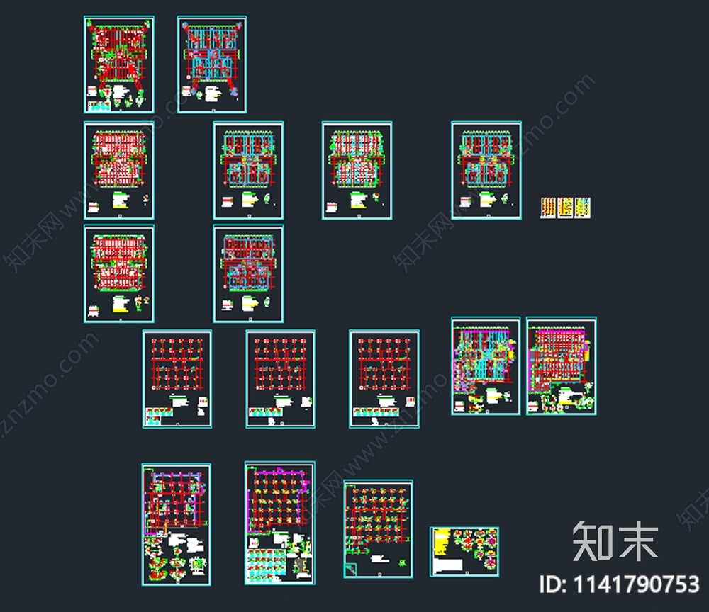 智能科技办公楼建筑cad施工图下载【ID:1141790753】