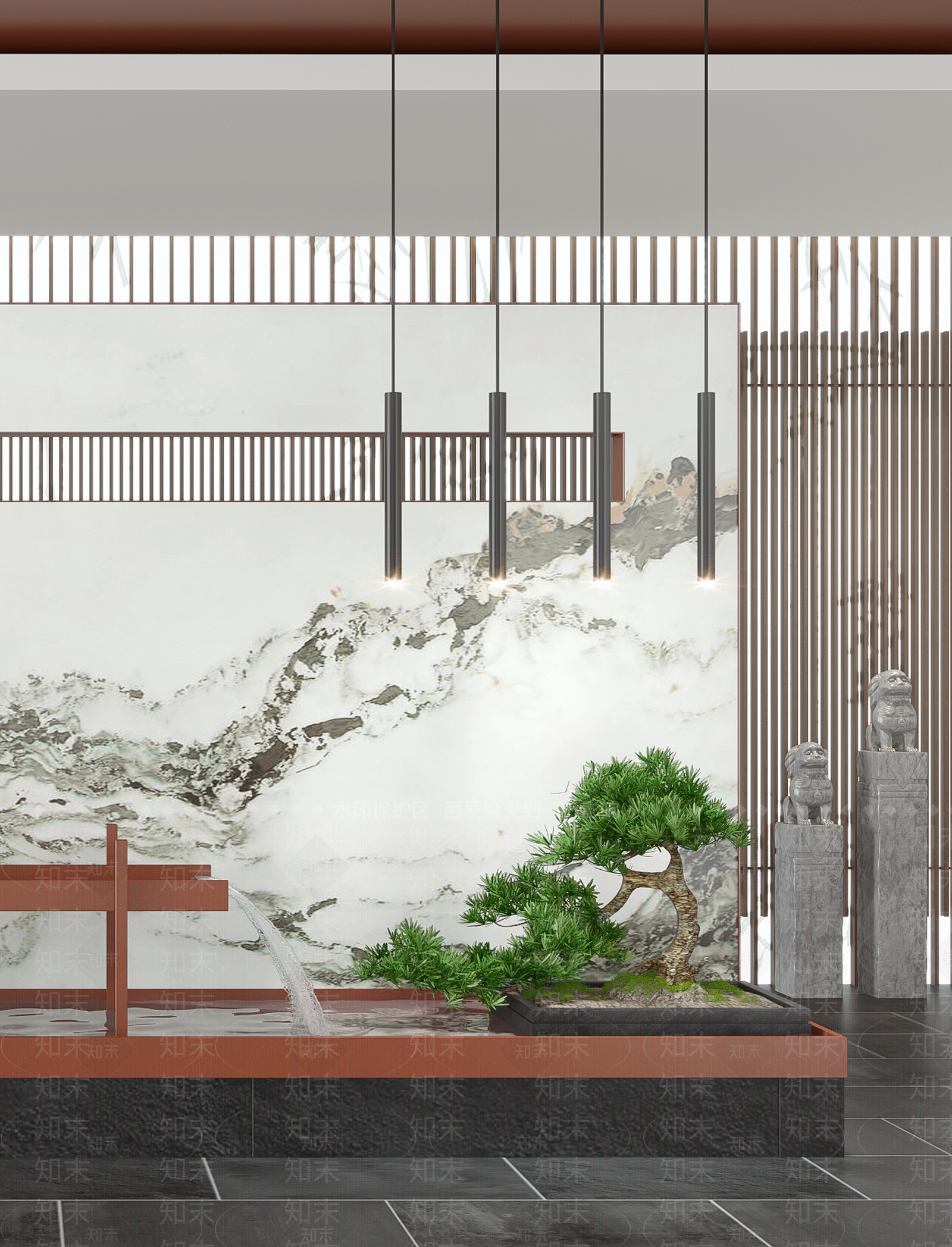 新中式假山水景3D模型下载【ID:1141791718】