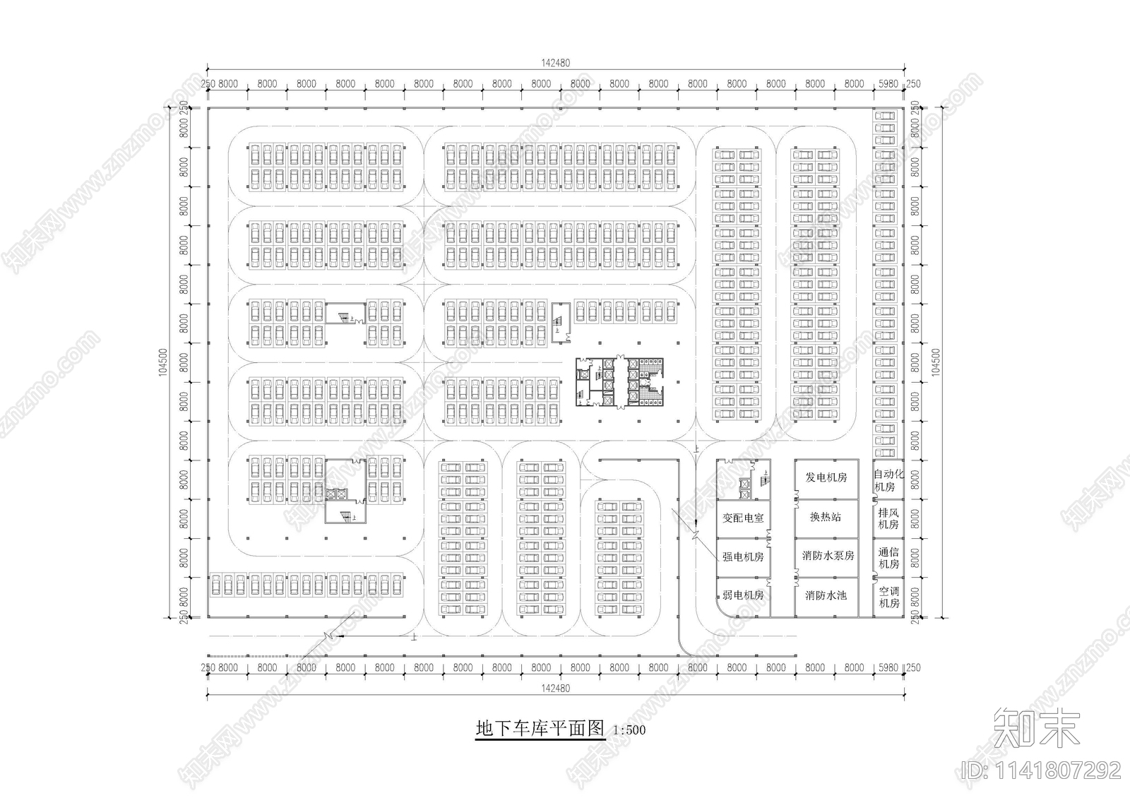 商业综合体建筑cad施工图下载【ID:1141807292】