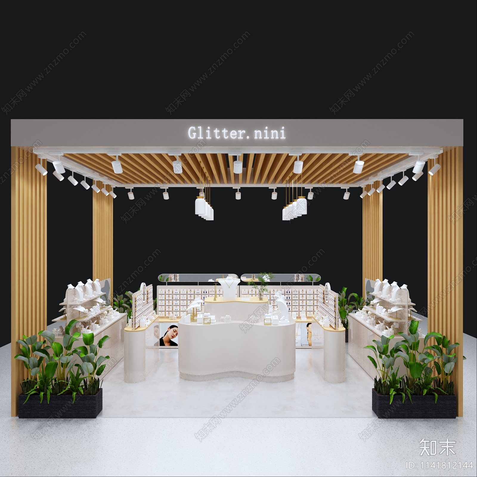 现代珠宝店3D模型下载【ID:1141812144】