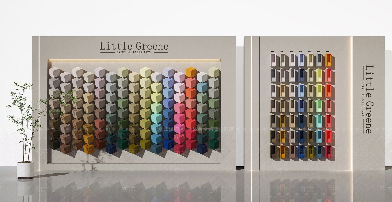 现代造型背景墙3D模型下载【ID:1141813749】