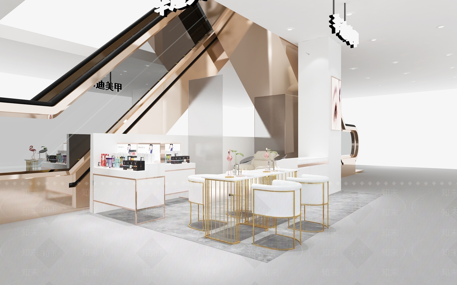 现代美甲店3D模型下载【ID:1141815182】