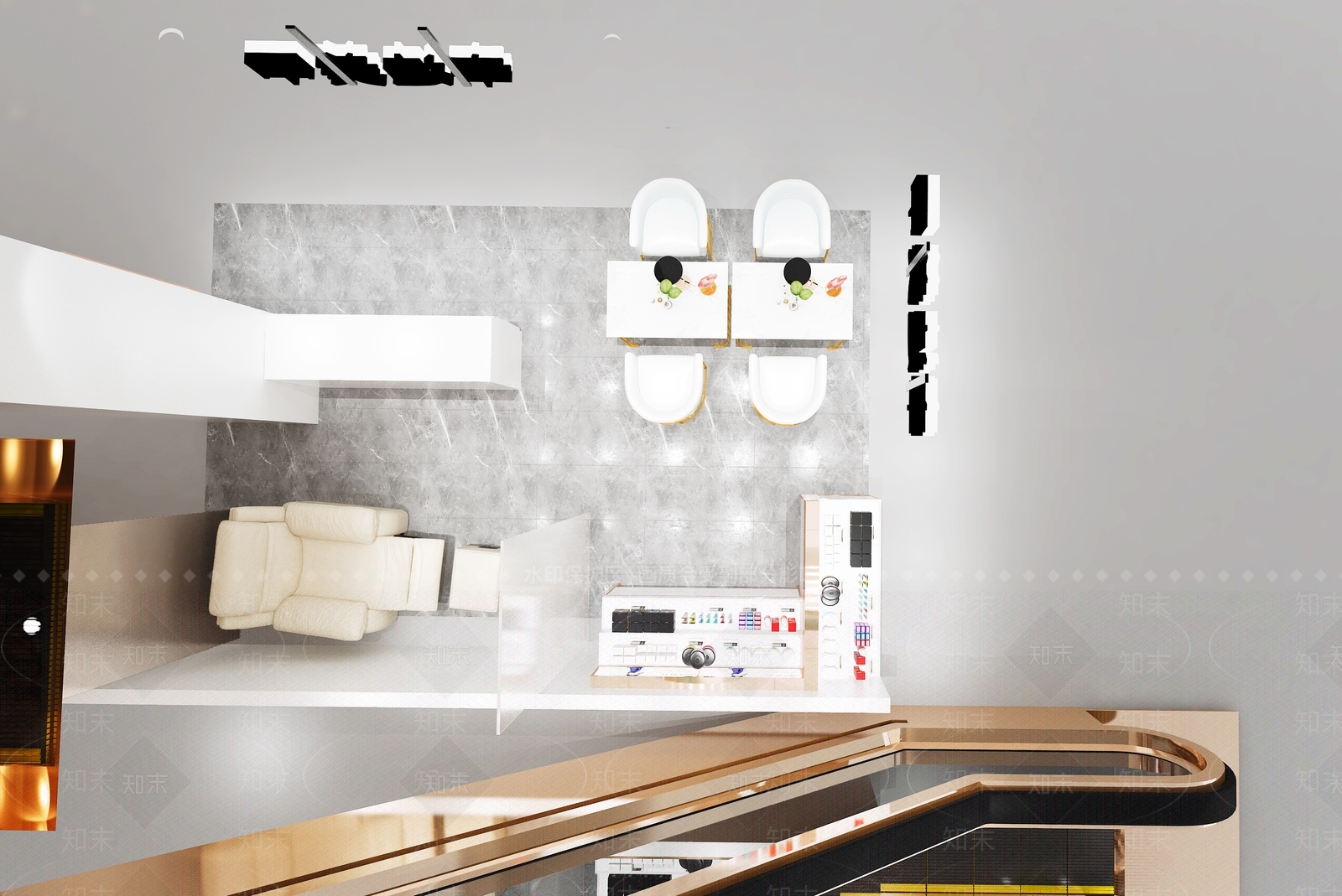 现代美甲店3D模型下载【ID:1141815182】
