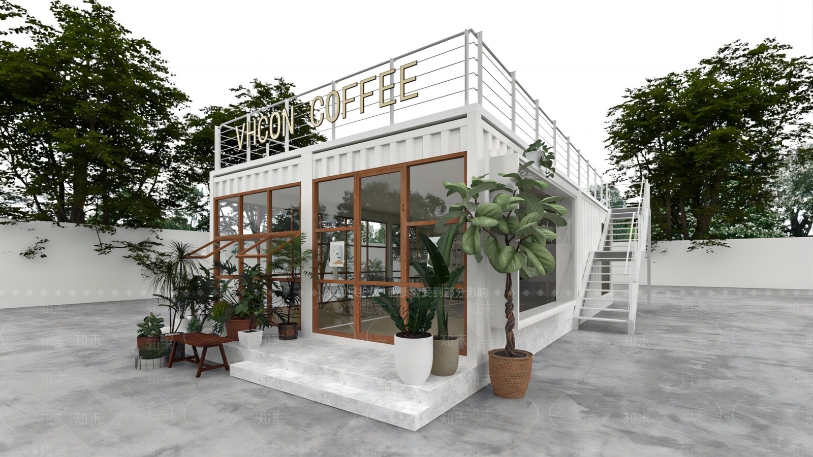 现代集装箱奶茶店SU模型下载【ID:1141818481】