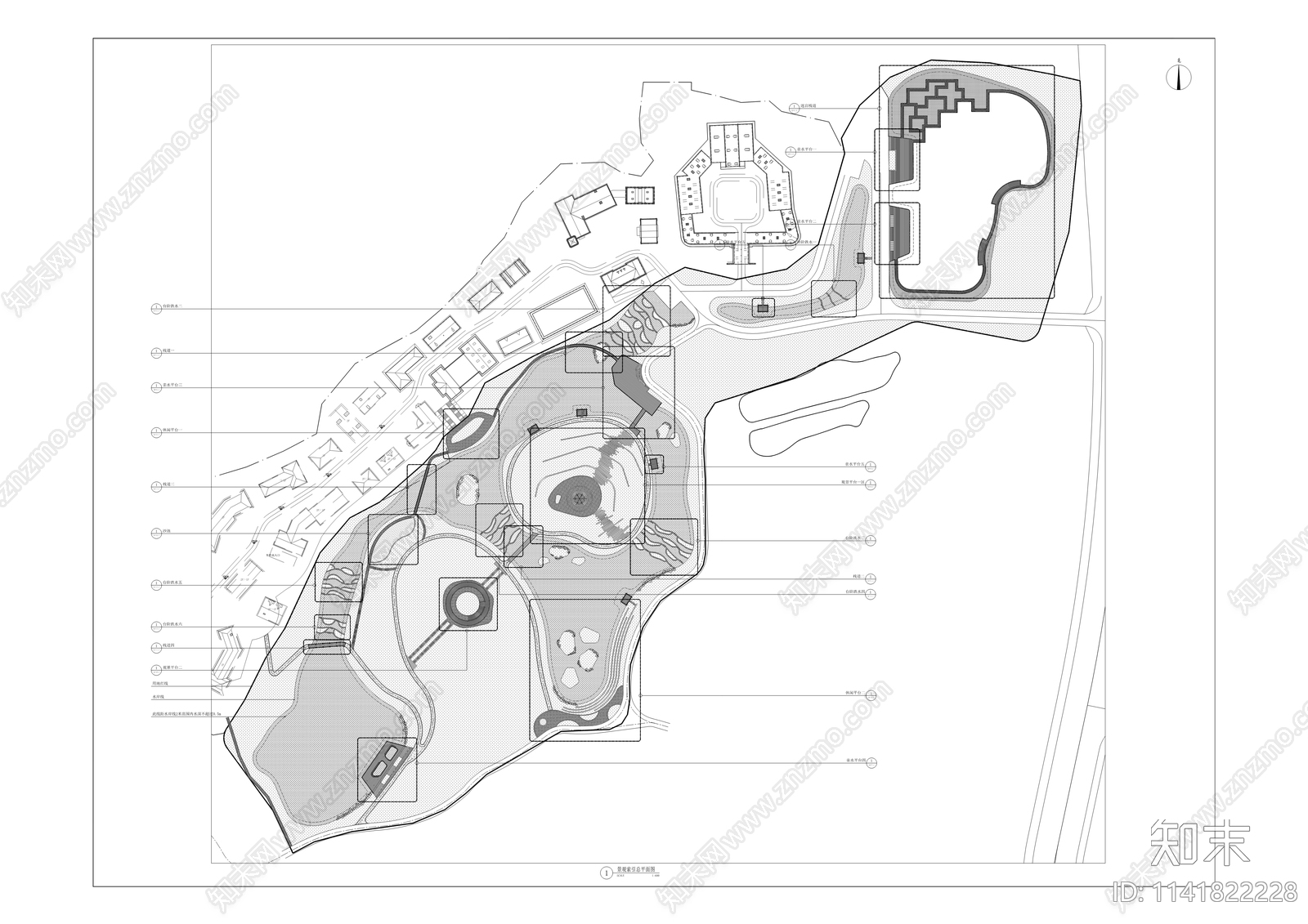 白俄罗斯风情小镇滨湖景观施工图下载【ID:1141822228】