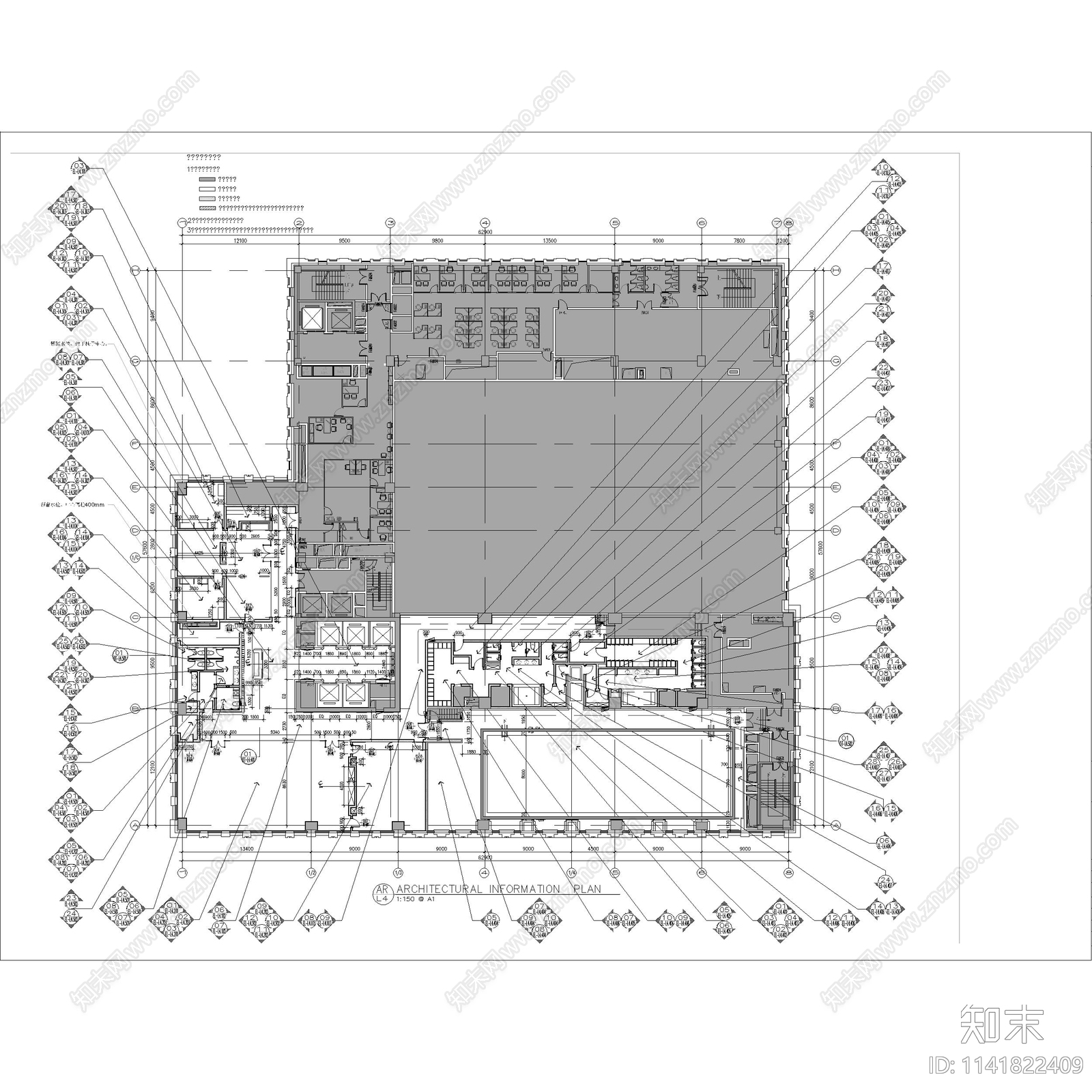 酒店康体中心室内全套cad施工图下载【ID:1141822409】