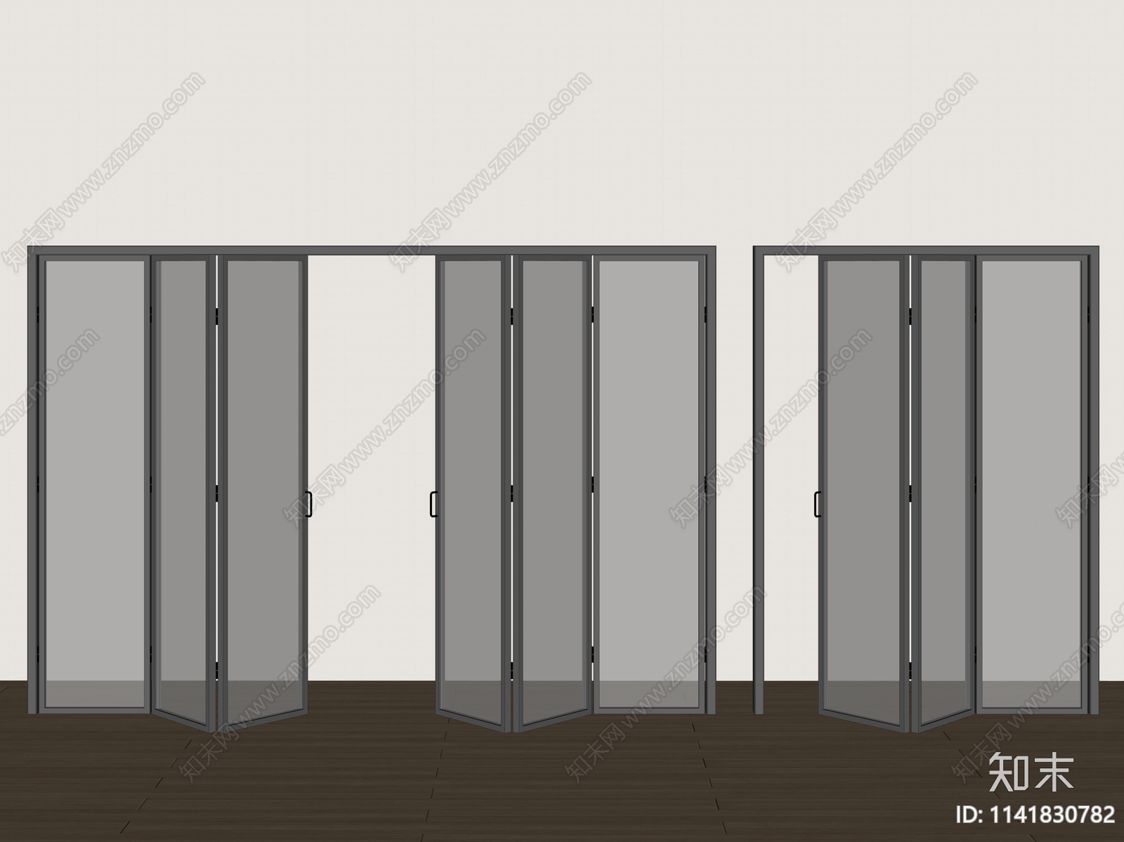 现代玻璃折叠门SU模型下载【ID:1141830782】