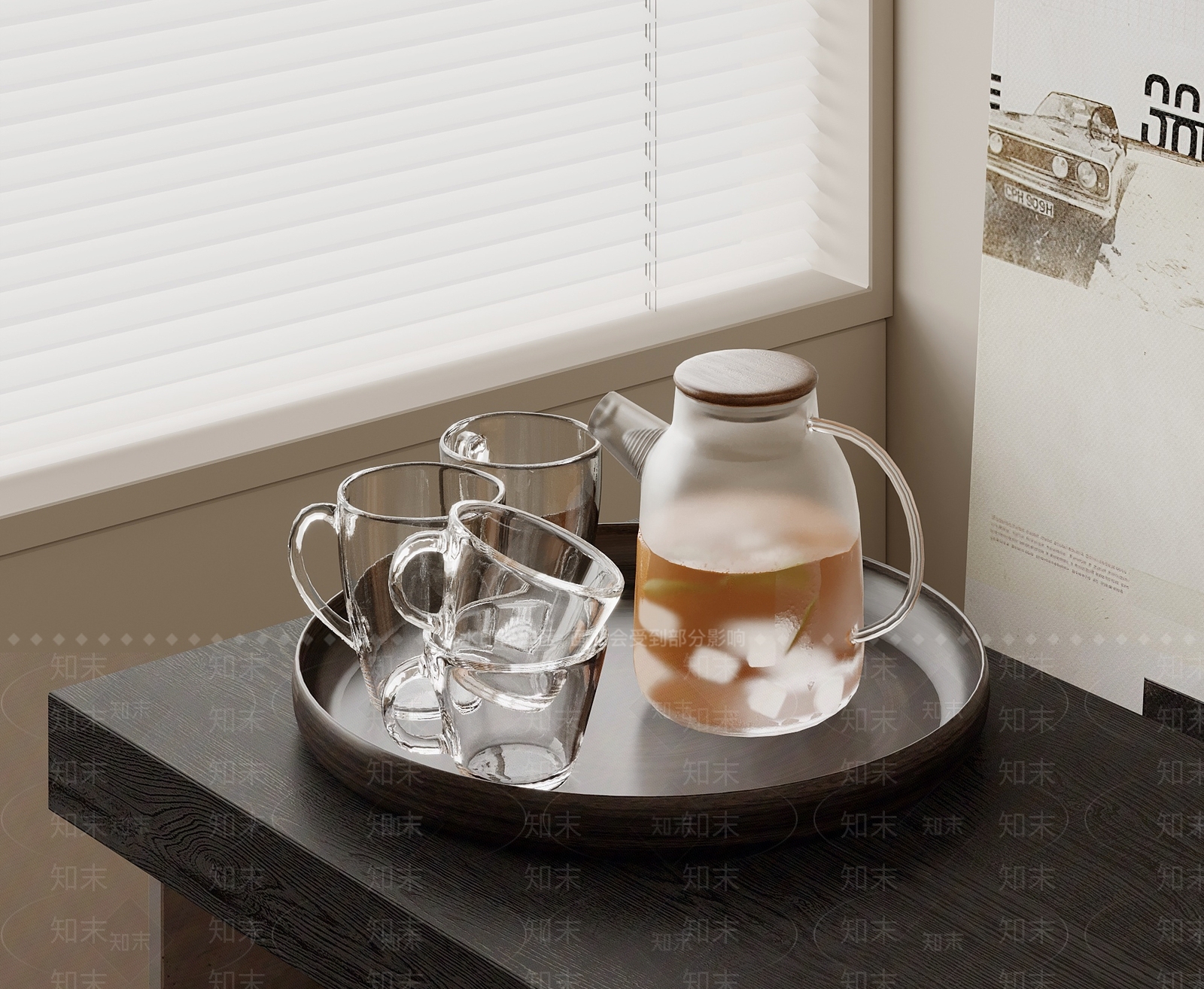 现代玻璃茶具3D模型下载【ID:1141833983】