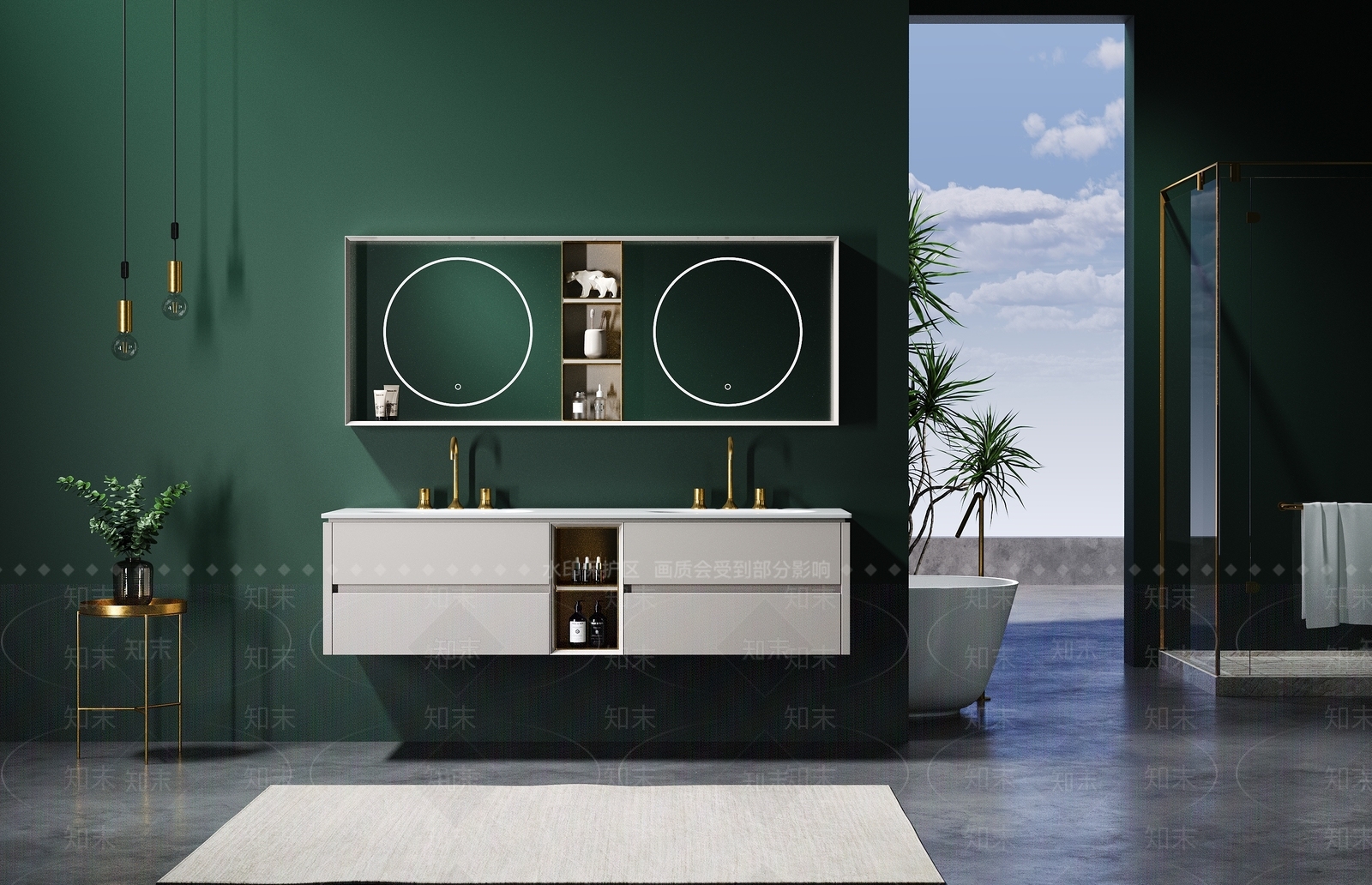 现代浴室柜3D模型下载【ID:1141833982】