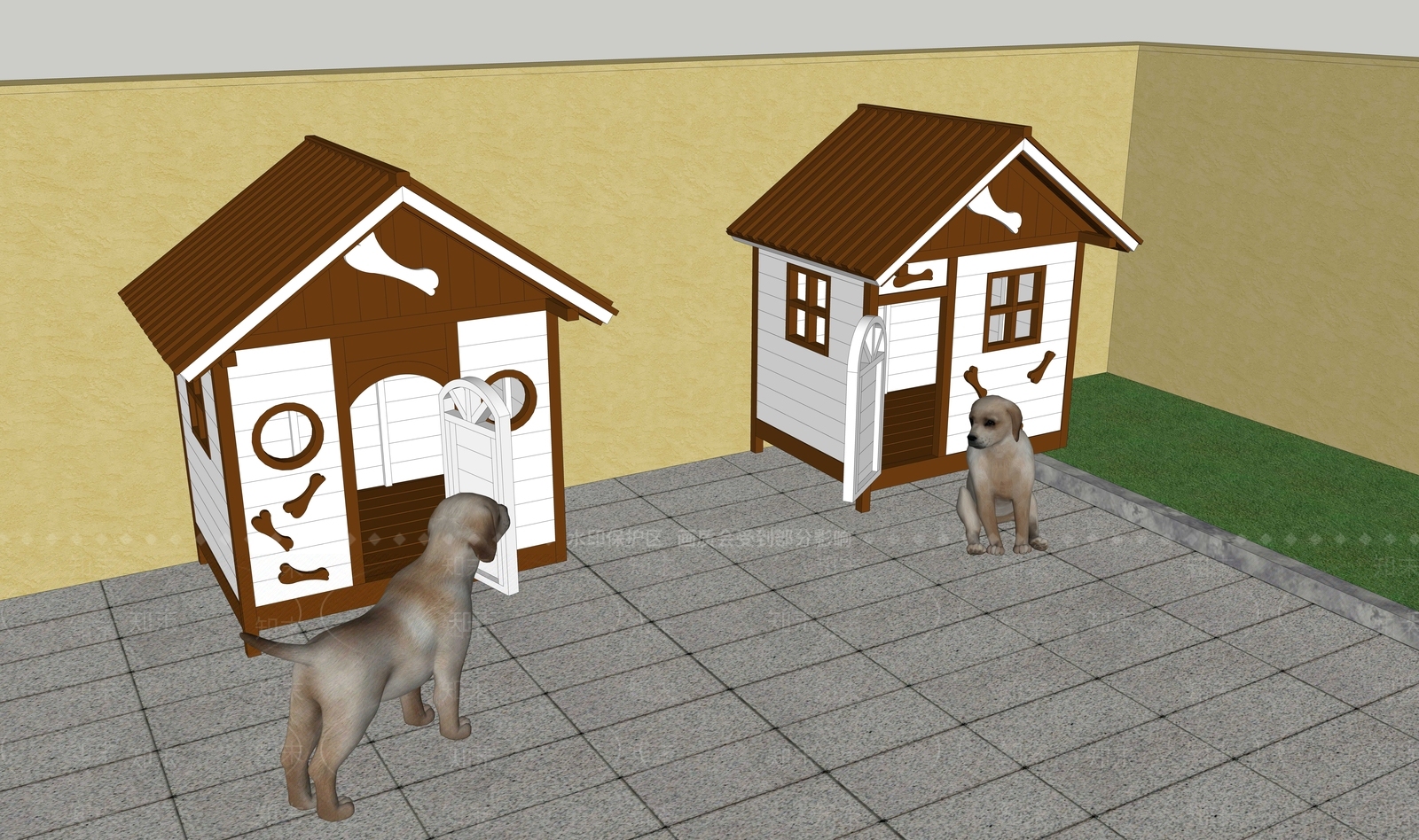 现代狗屋SU模型下载【ID:1141843120】