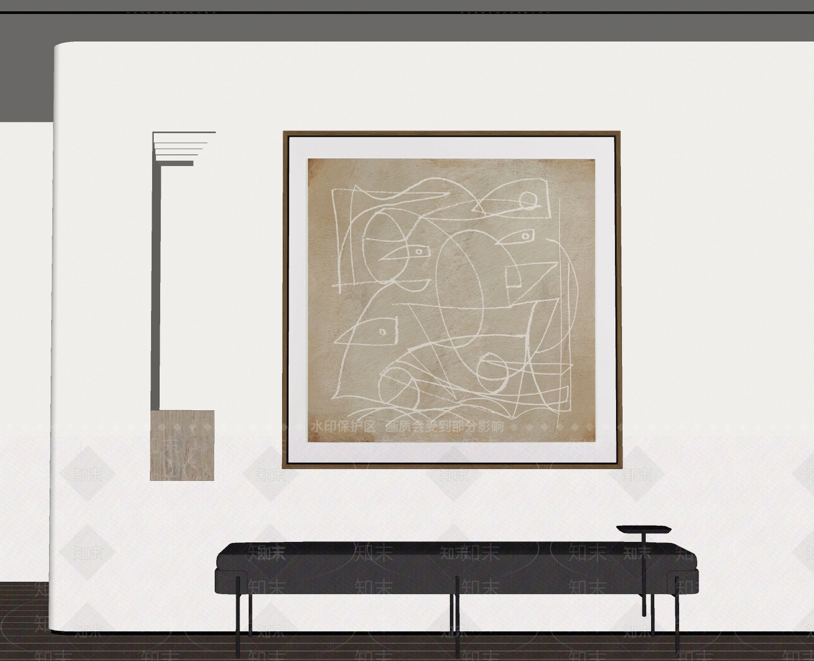 现代艺术展厅SU模型下载【ID:1222254781】