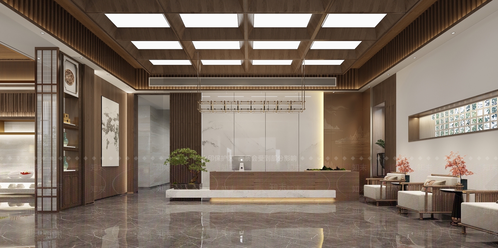 新中式自助餐厅3D模型下载【ID:1213934028】