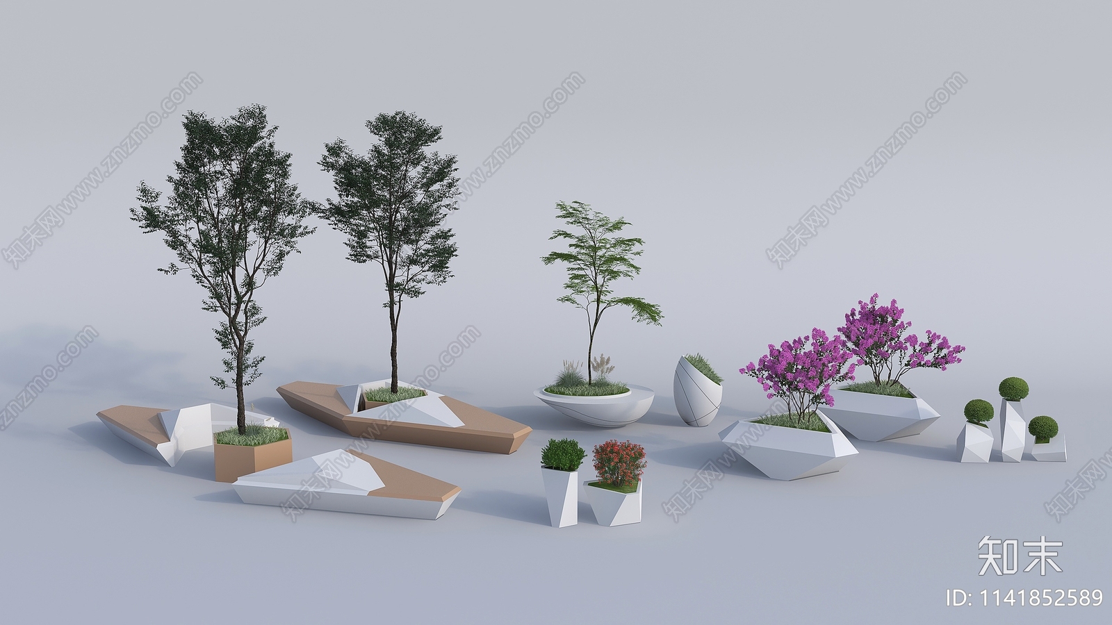 现代景观座椅3D模型下载【ID:1141852589】