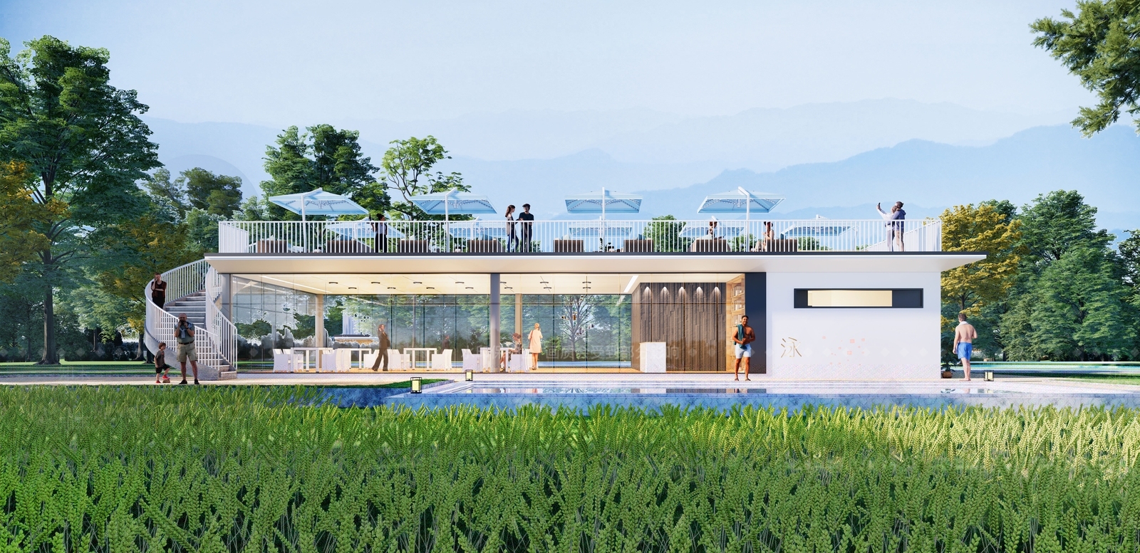 现代餐饮建筑SU模型下载【ID:1141853464】