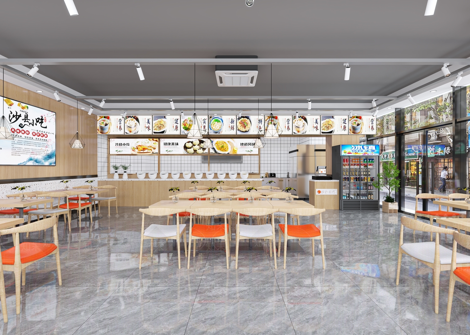 现代沙县餐饮店3D模型下载【ID:1141860729】