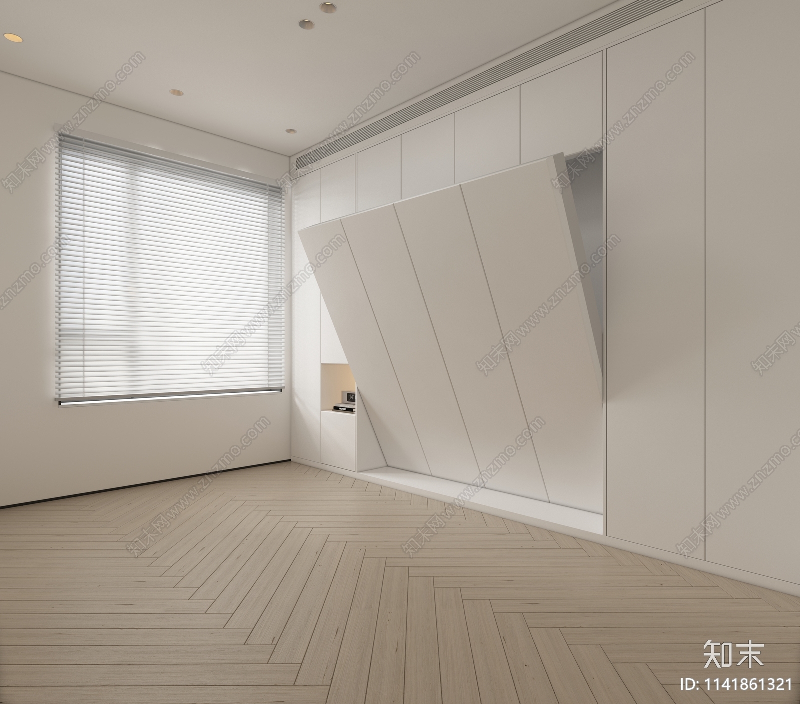 现代卧室折叠床3D模型下载【ID:1141861321】