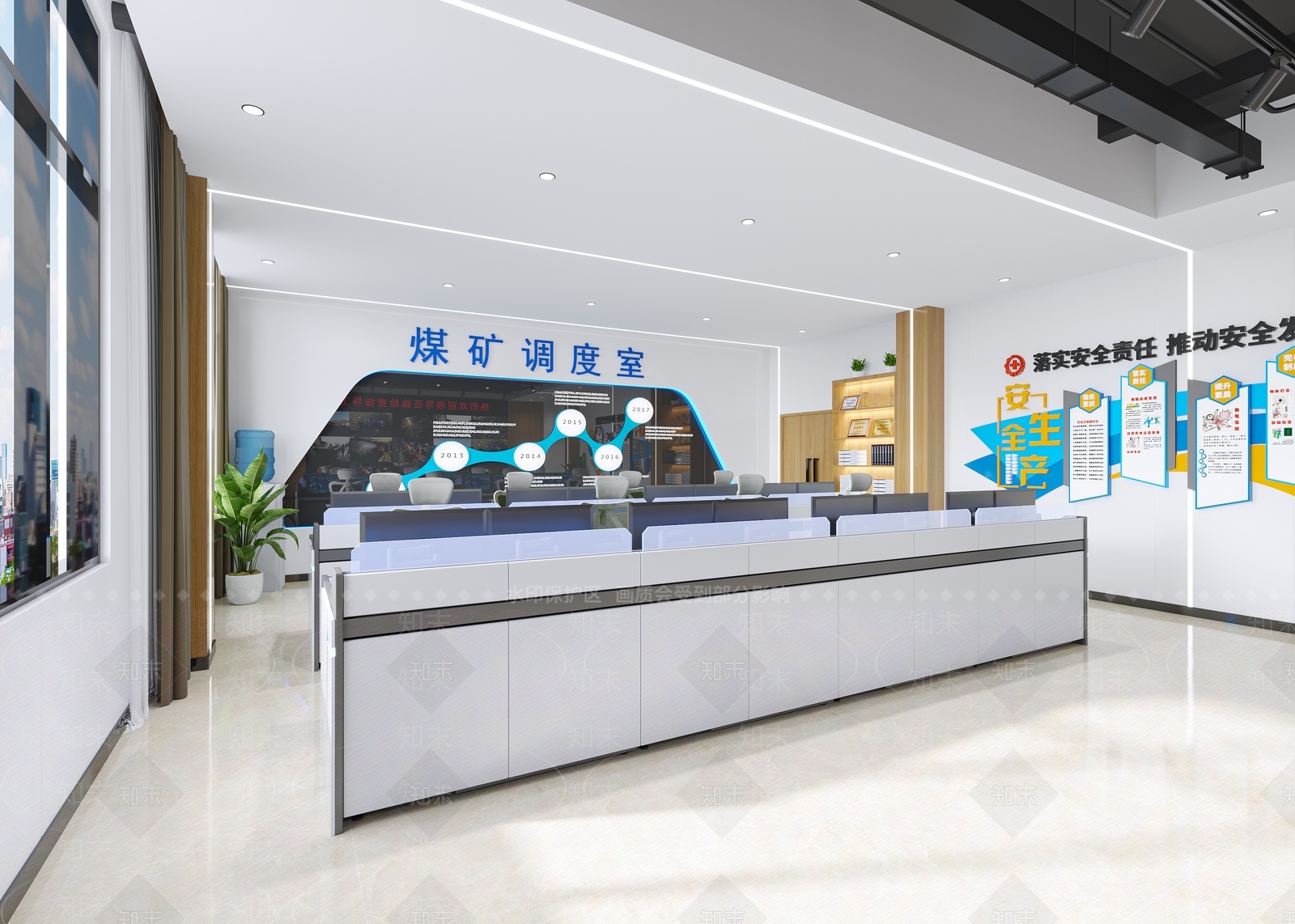 现代指挥控制室3D模型下载【ID:1141863136】