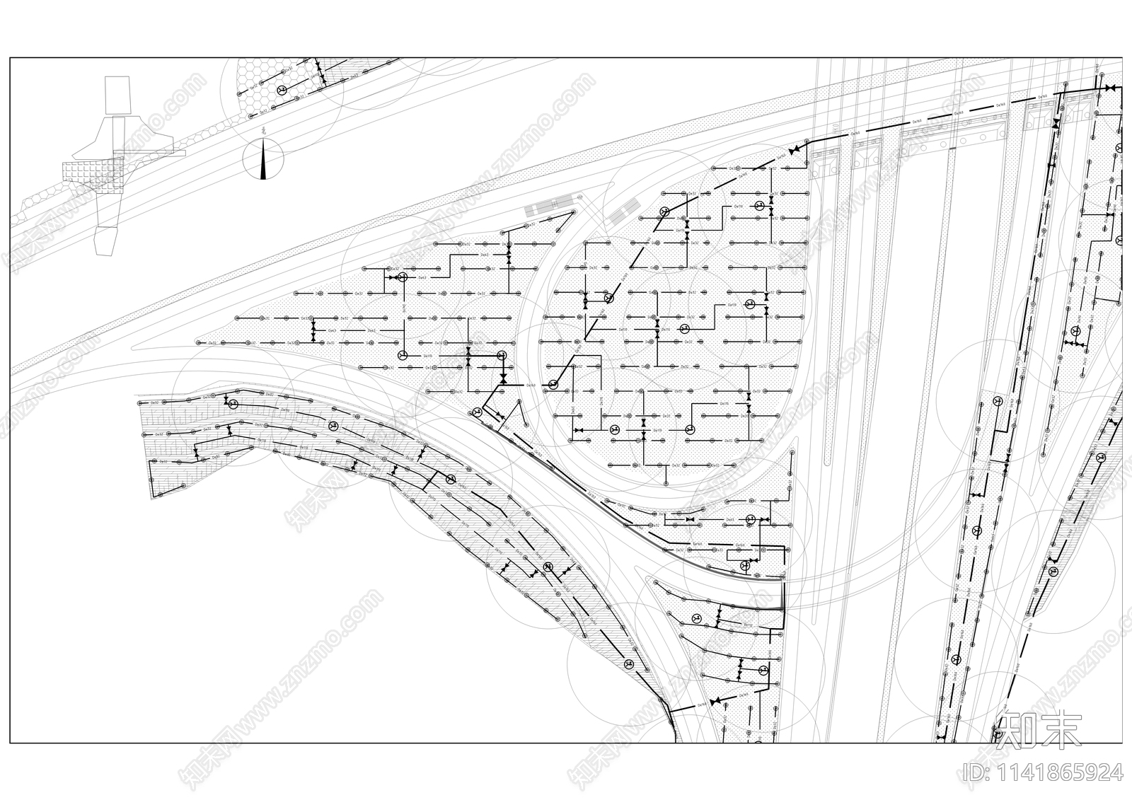 道路绿化工程cad施工图下载【ID:1141865924】