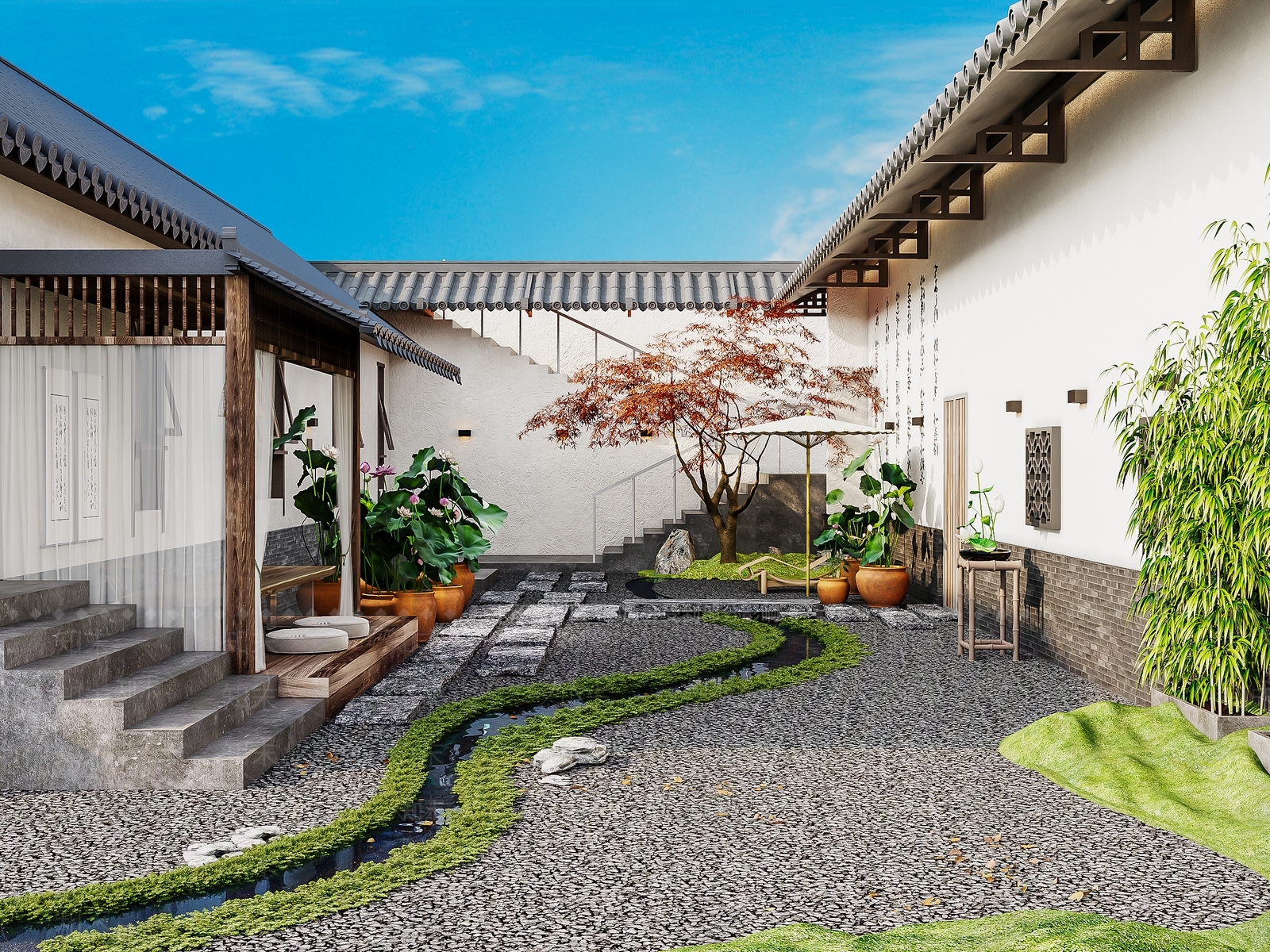 庭院3D模型精品下载_3dmax模型_知末网