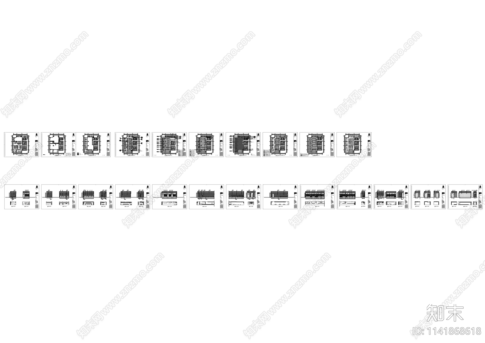 现代办公室室内cad施工图下载【ID:1141868618】