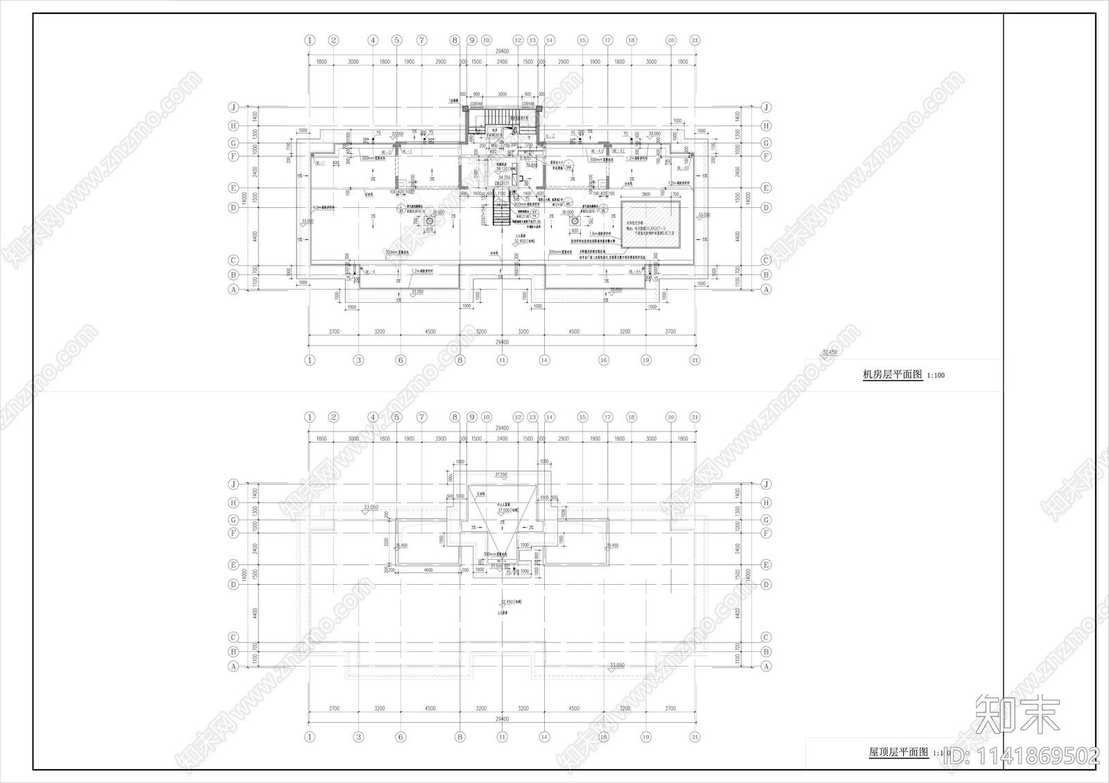 现代高层住宅楼建筑施工图下载【ID:1141869502】