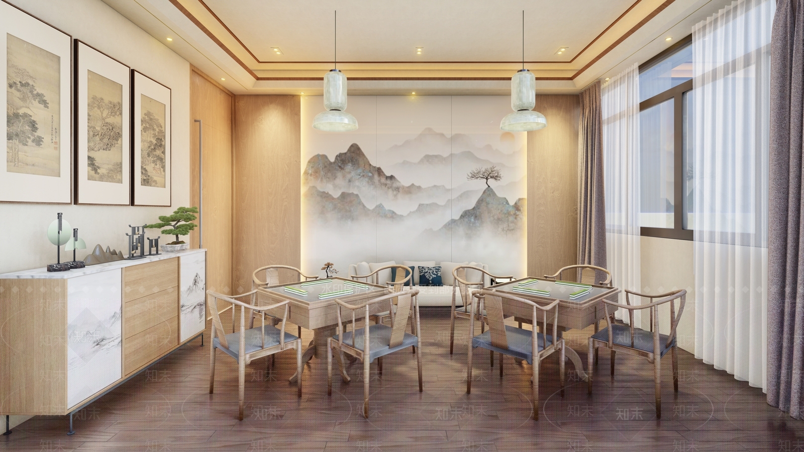 现代售楼处建筑SU模型下载【ID:1141877115】