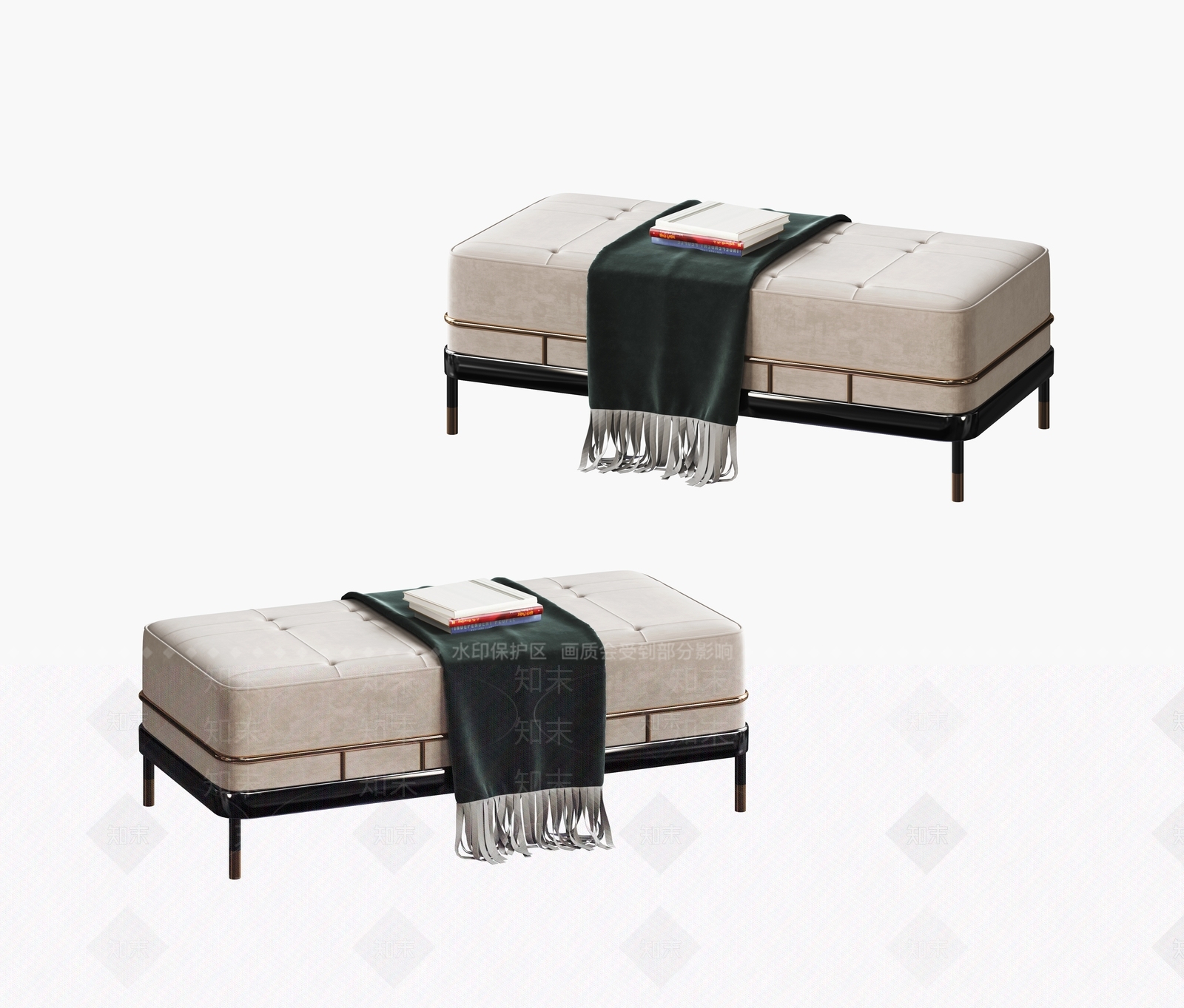 现代沙发凳3D模型下载【ID:1141879688】