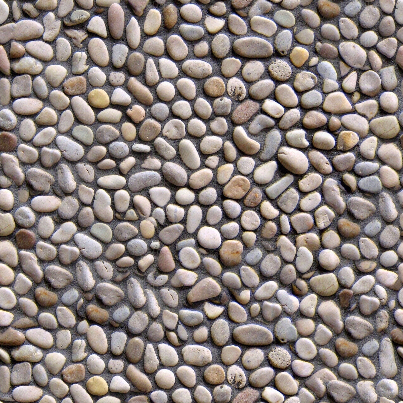 街道圆形鹅卵石铺装路面原生态自然鹅卵石贴图下载【ID:1141882332】