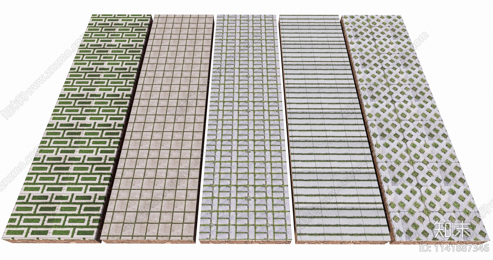 现代植草砖SU模型下载【ID:1141887346】