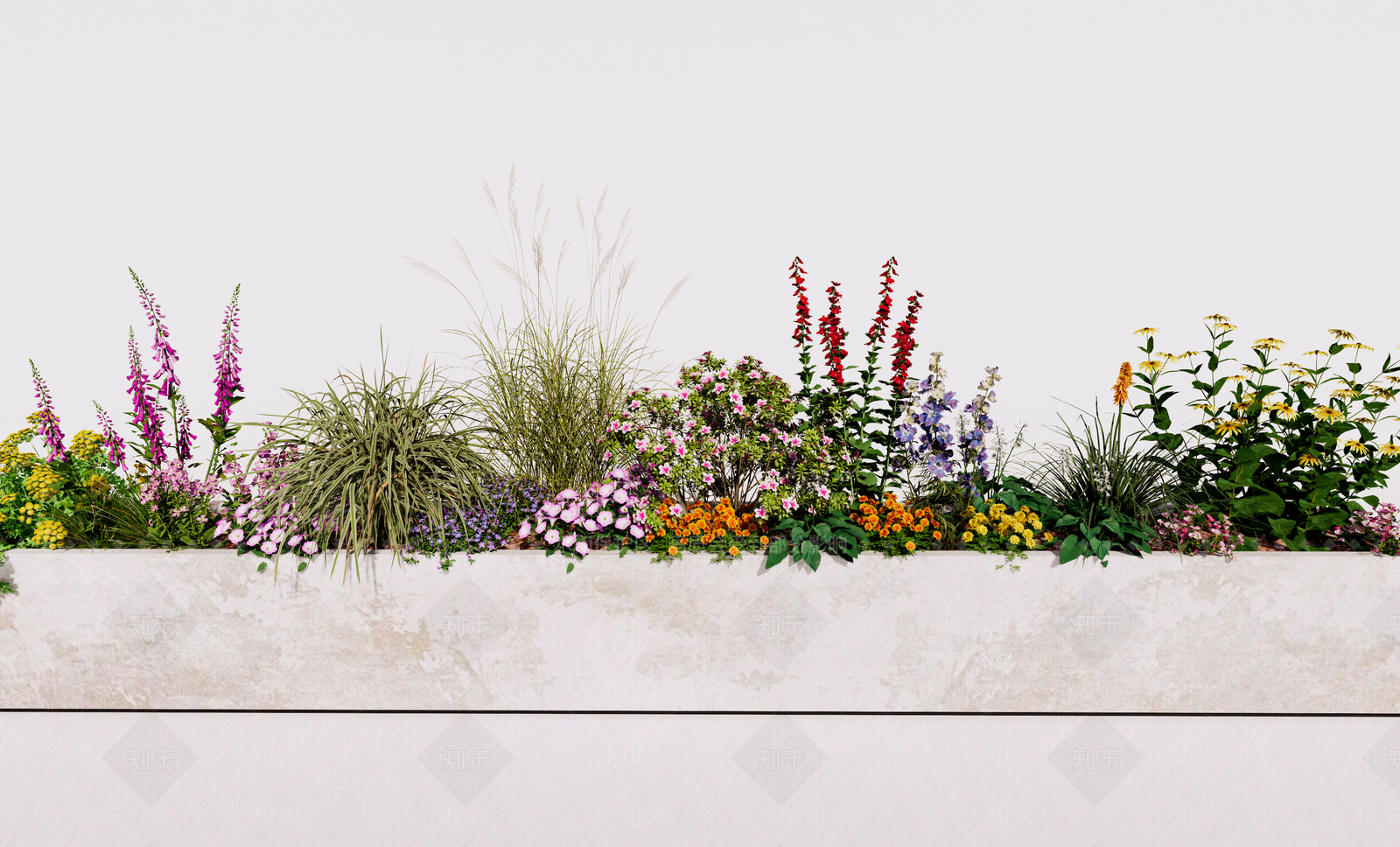 室外花箱植物组合SU模型下载【ID:1141888137】