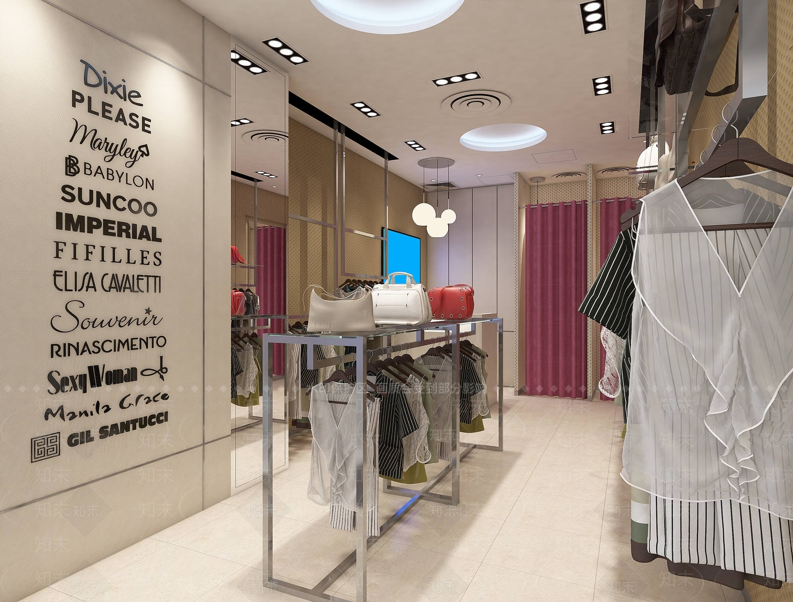现代服装店3D模型下载【ID:1141893284】