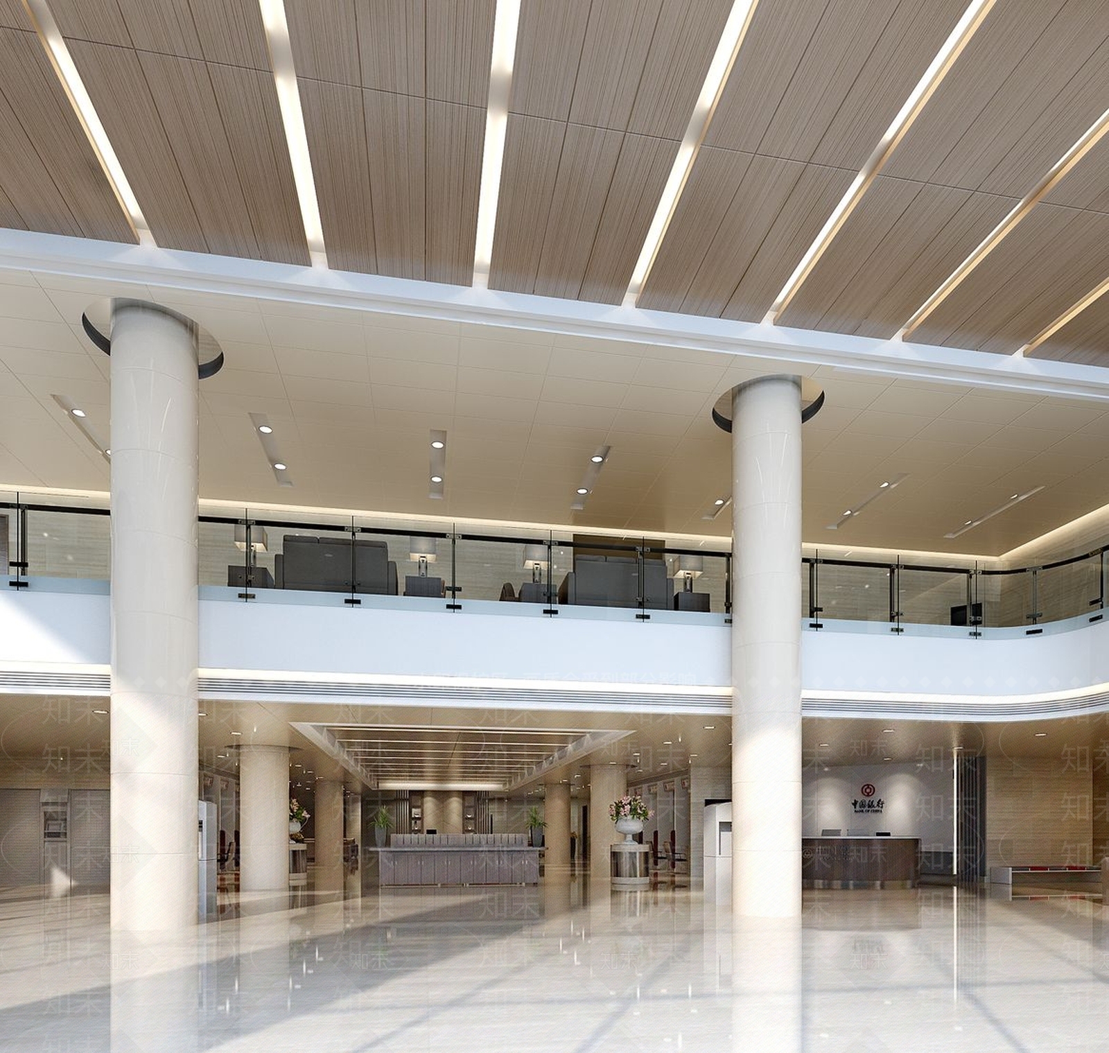 现代中国银行服务大厅3D模型下载【ID:1141893907】