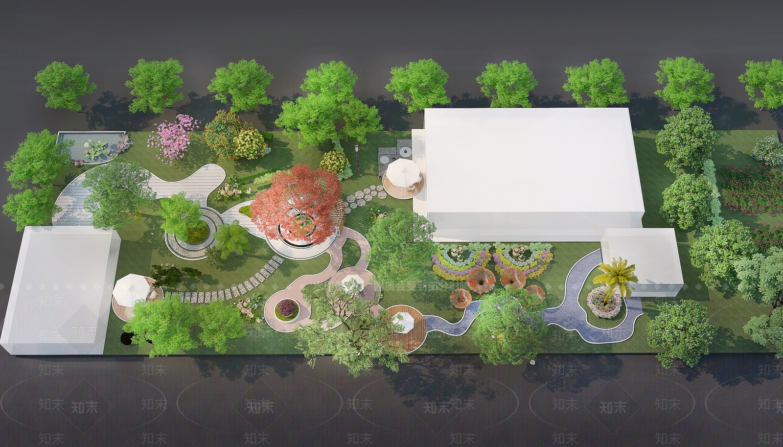 公园景观3D模型精品下载_3dmax模型_知末网