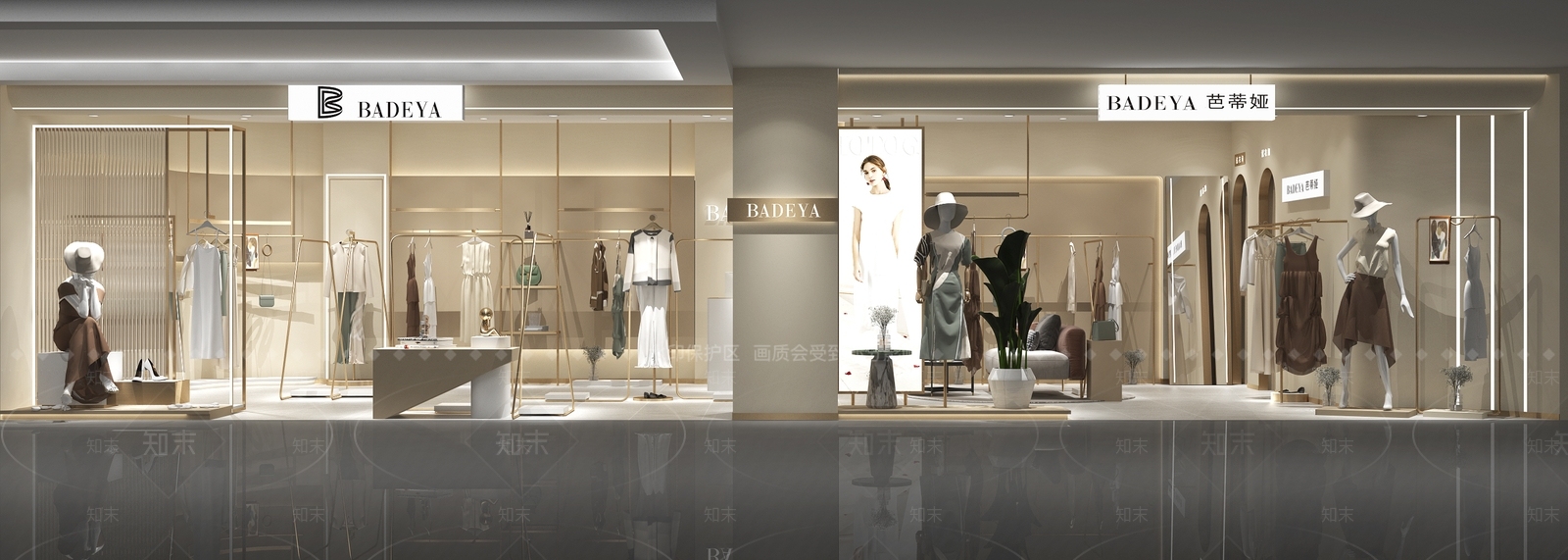 现代女装店3D模型下载【ID:1141901311】