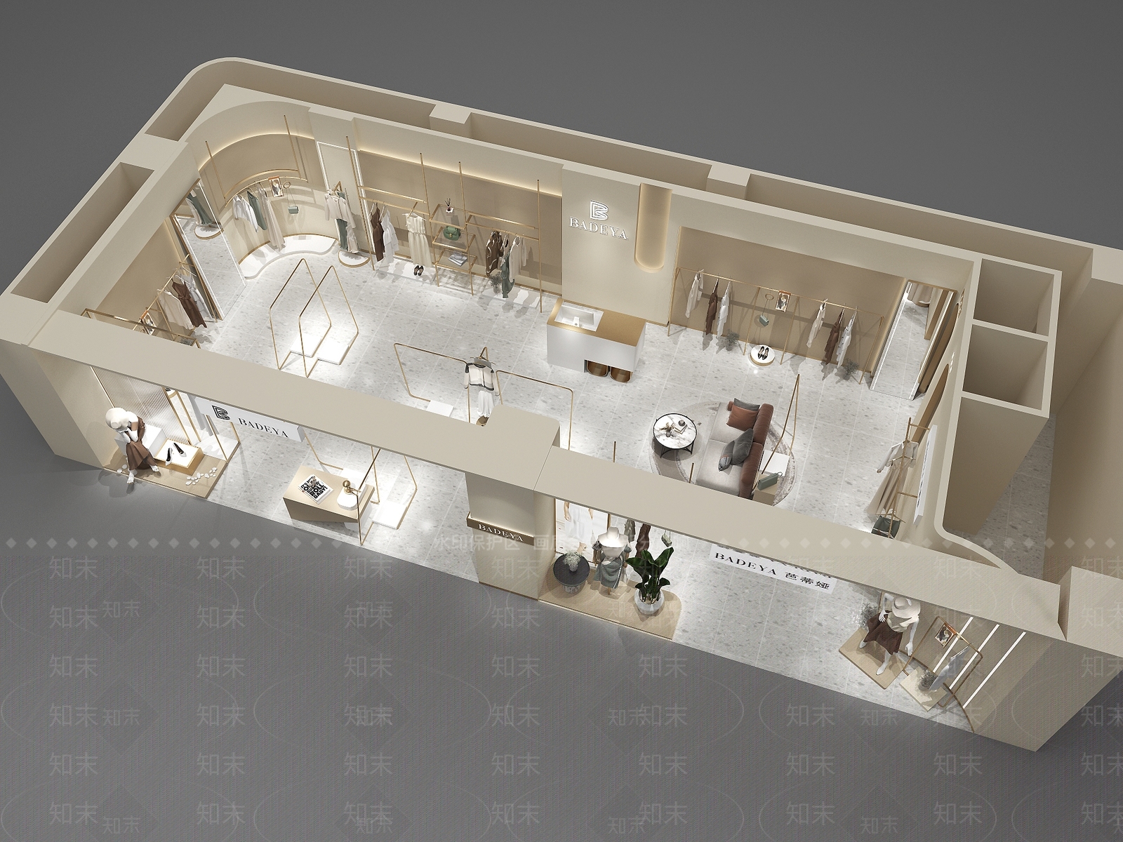 现代女装店3D模型下载【ID:1141901311】