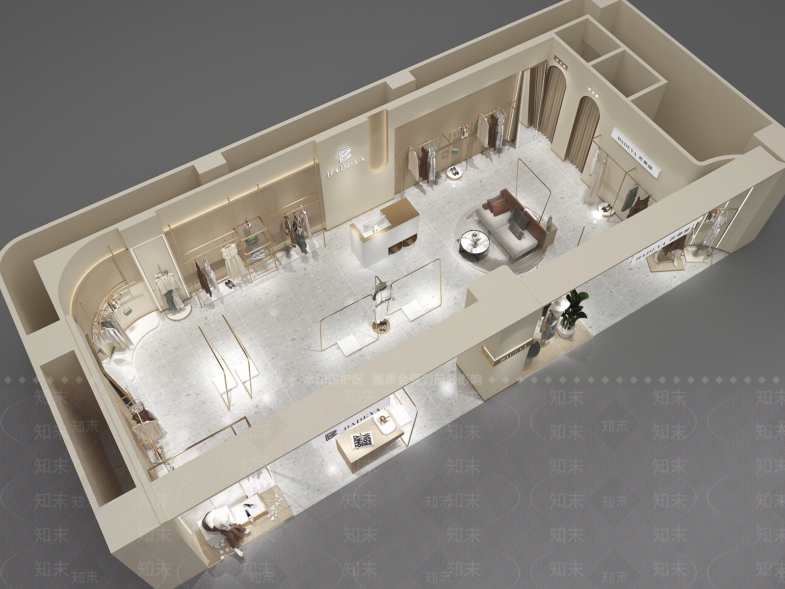 现代女装店3D模型下载【ID:1141901311】