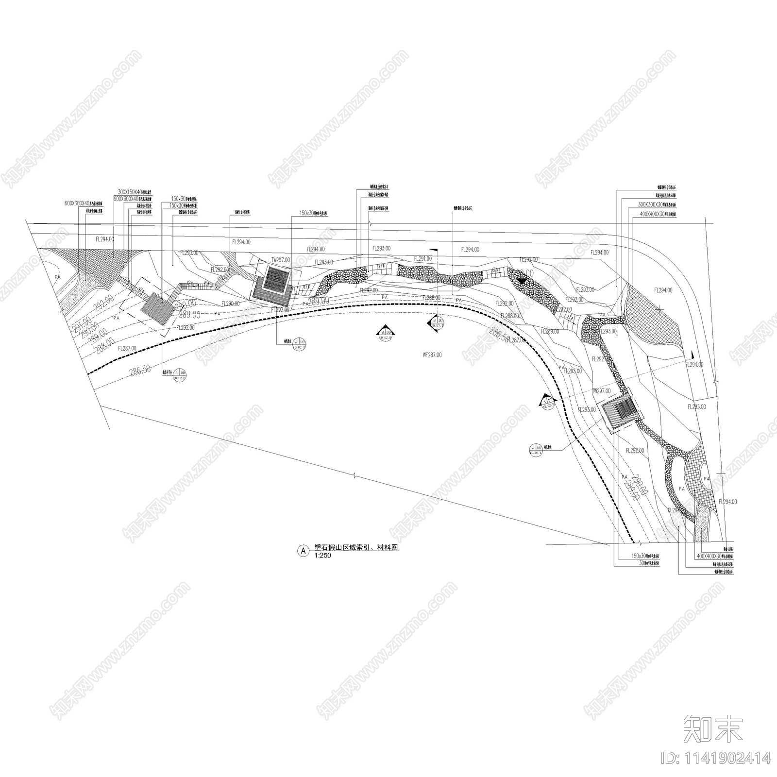 亲水口袋公园景观cad施工图下载【ID:1141902414】