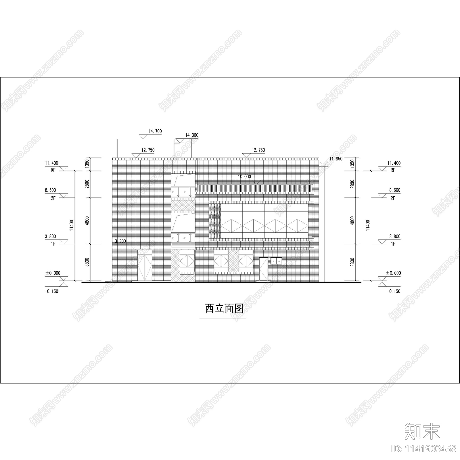 幼儿园建筑cad施工图下载【ID:1141903458】