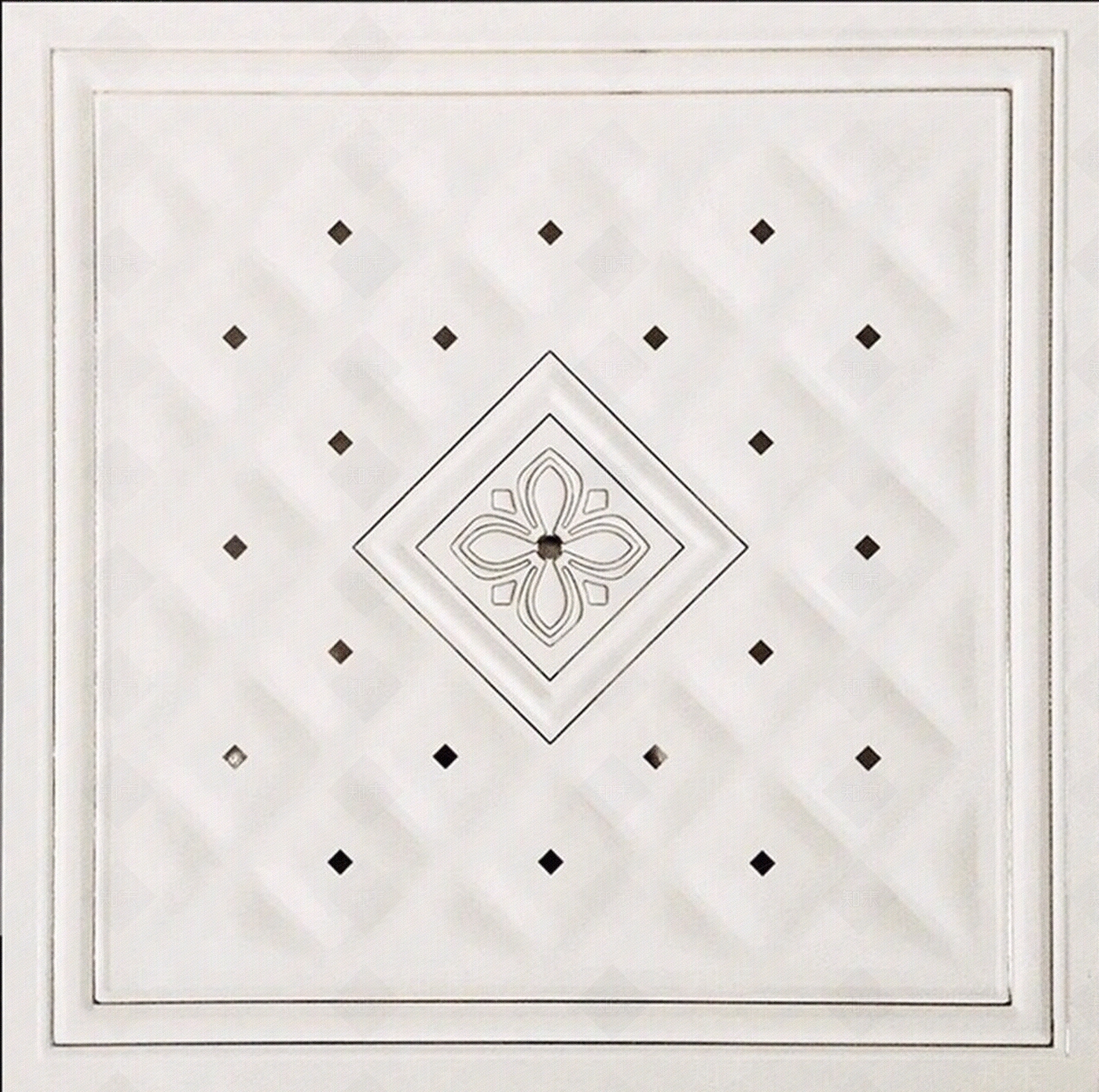 欧式白色铝扣板天花吊顶贴图下载【ID:1141905358】