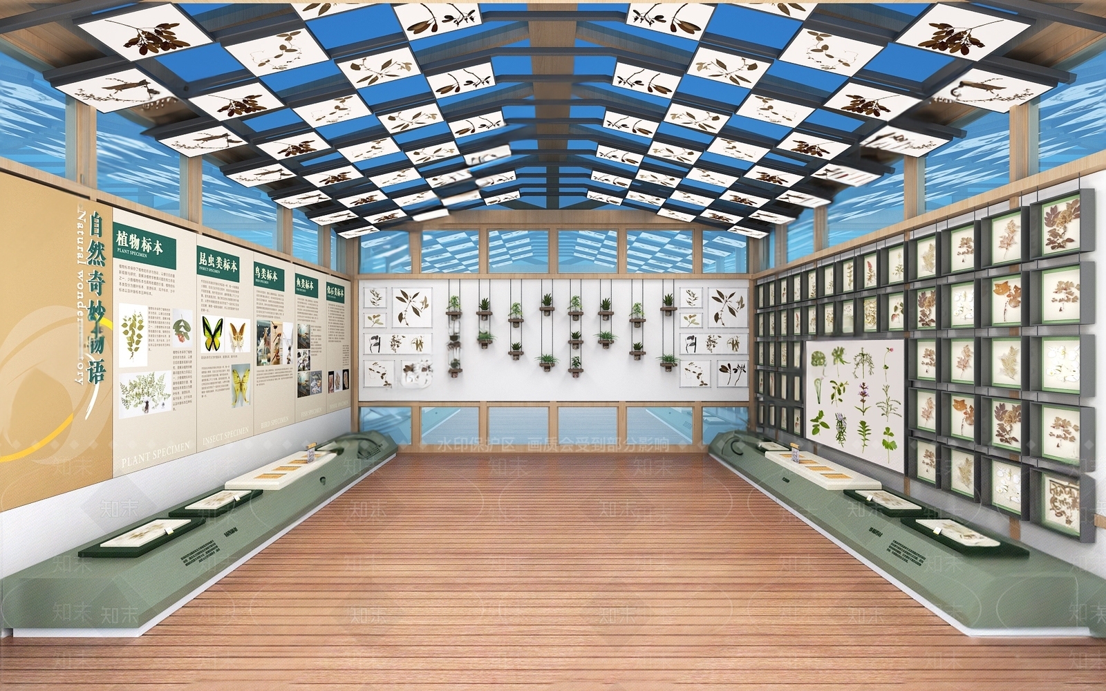 现代标本展馆SU模型下载【ID:1141924270】