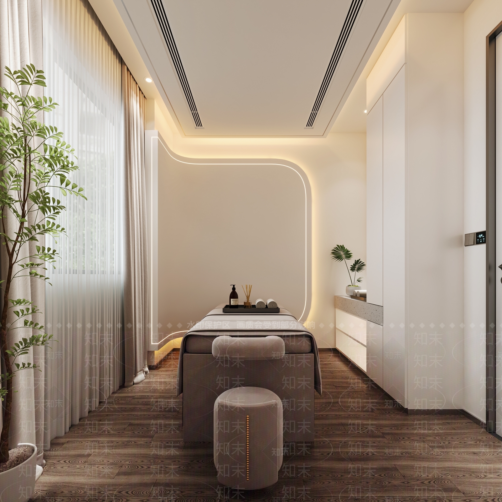 现代美容SPA店VIP包厢3D模型下载【ID:1141932366】_知末3d模型网
