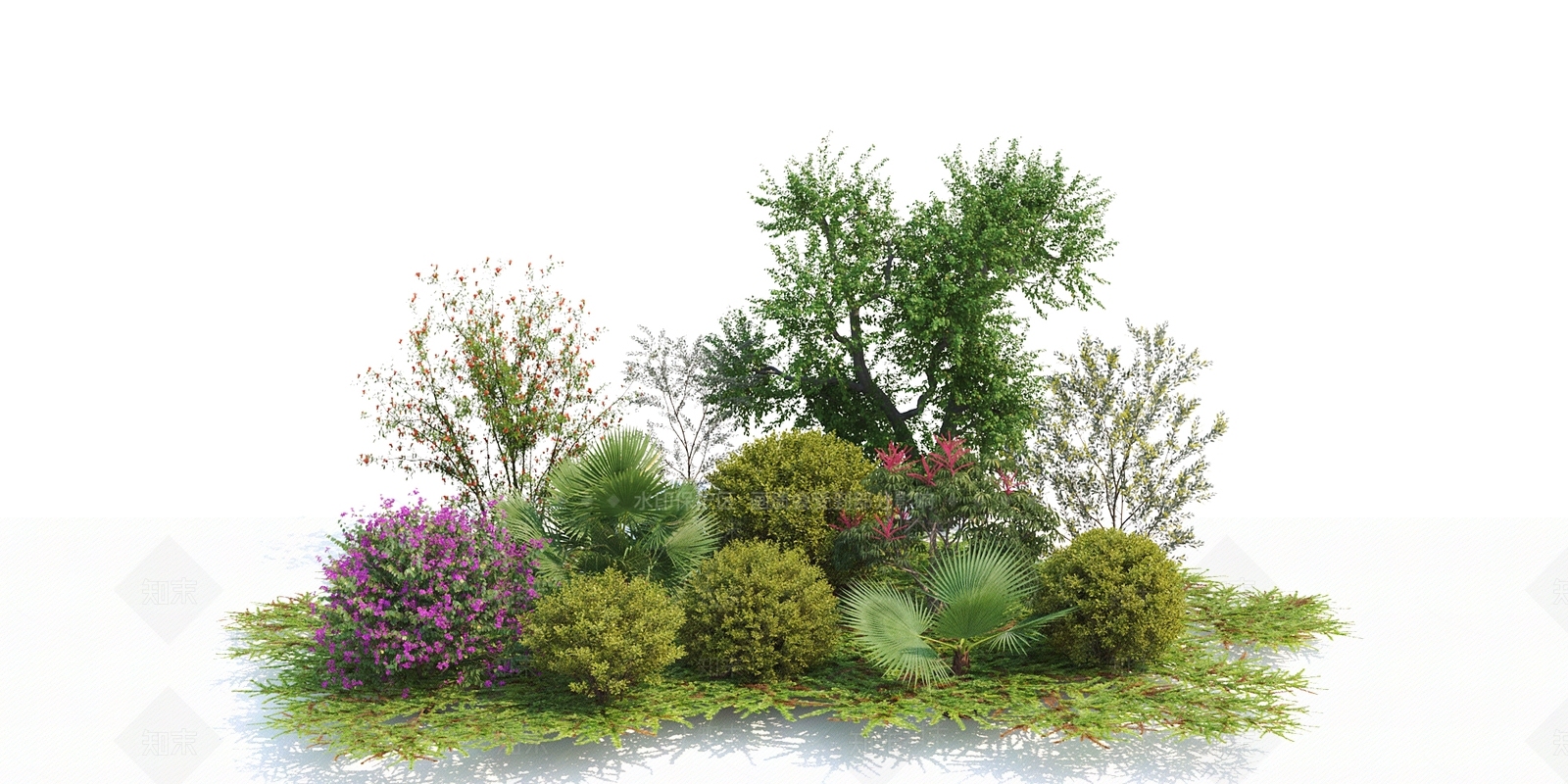 花草组合3D模型下载【ID:1141935326】