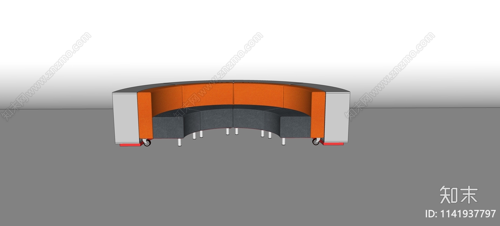 现代卡座沙发SU模型下载【ID:1141937797】