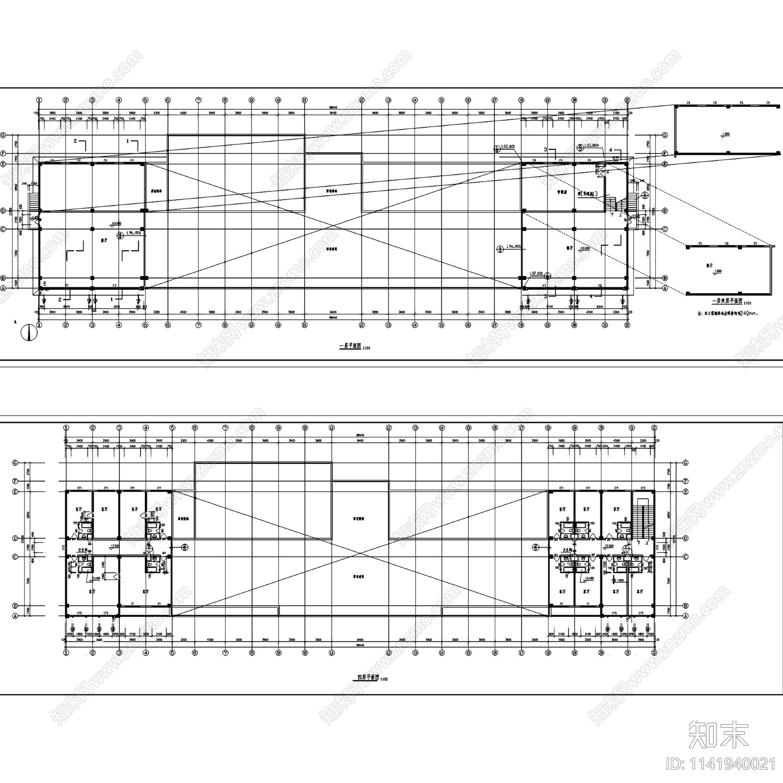 花卉研究中心欧式办公楼建筑改造cad施工图下载【ID:1141940021】