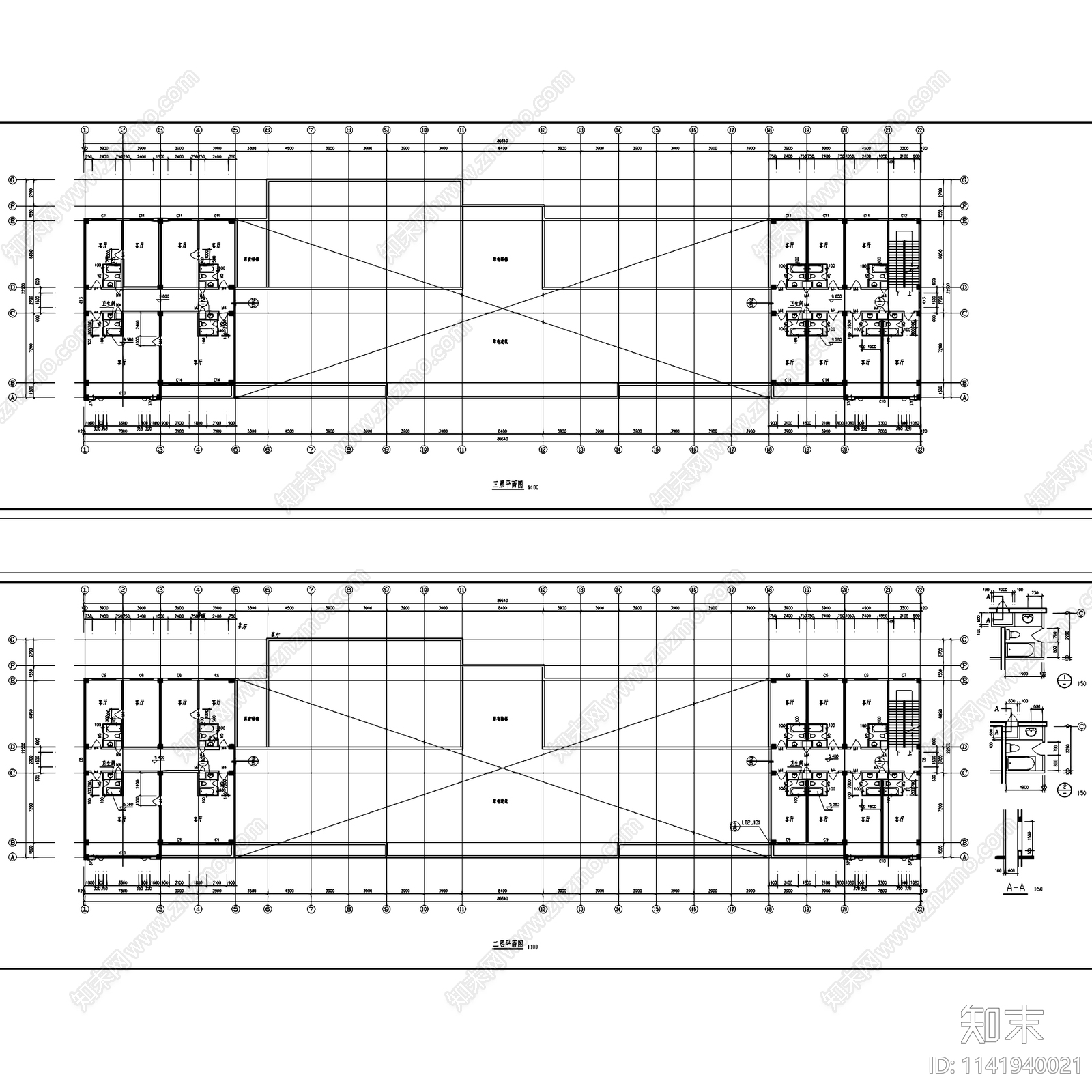 花卉研究中心欧式办公楼建筑改造cad施工图下载【ID:1141940021】