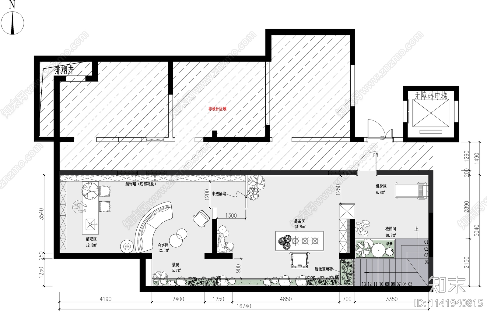 别墅室内效果图cad施工图下载【ID:1141940815】