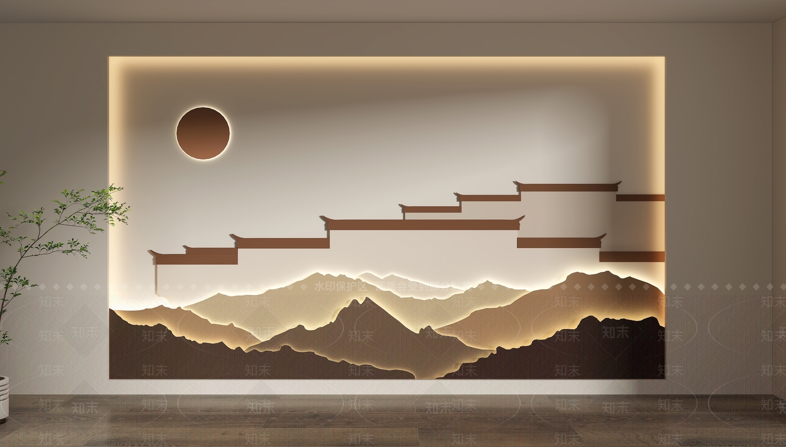 墙面3D模型精品下载_3dmax模型_知末网